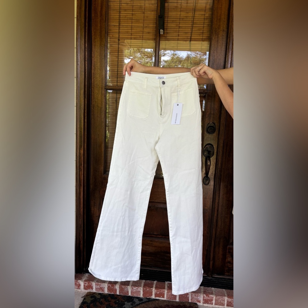 English Factory White Wide-Leg Jeans NWT